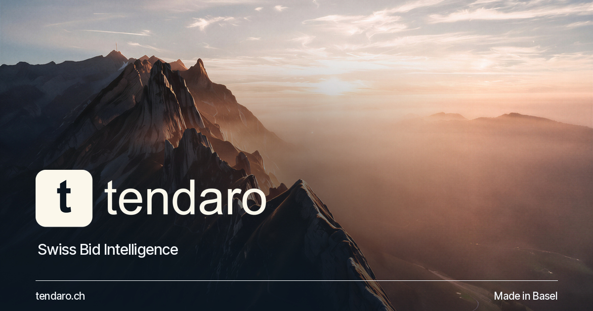 Tendaro brand visual, Swiss Bid Intelligence